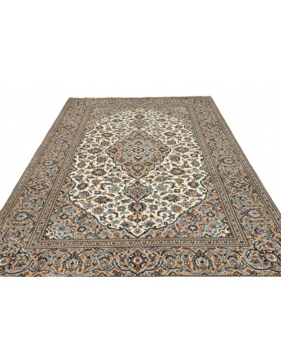 Tappeto Kashan Persia azzurro grigio 198x305