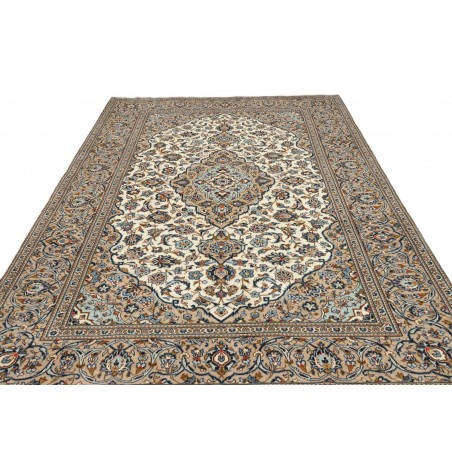 Tappeto Kashan Persia azzurro grigio 198x305