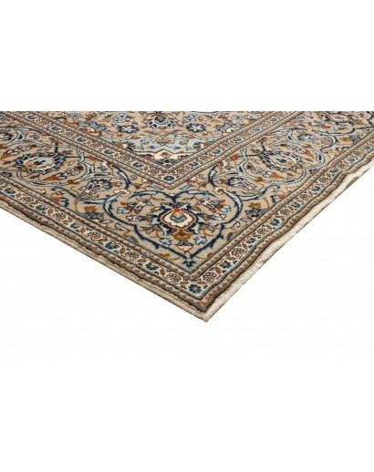 Tappeto Kashan Persia azzurro grigio 198x305