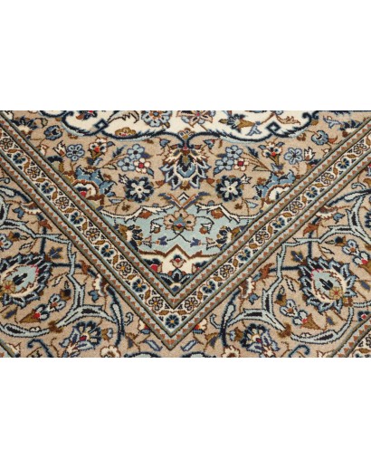 Tappeto Kashan Persia azzurro grigio 198x305