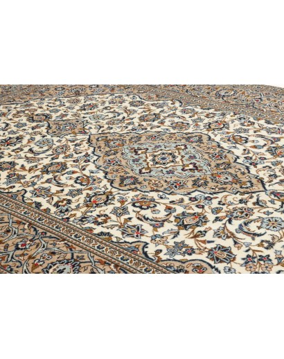 Tappeto Kashan Persia azzurro grigio 198x305