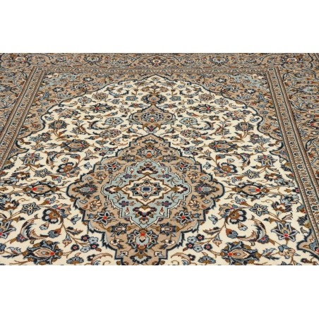 Tappeto Kashan Persia azzurro grigio 198x305