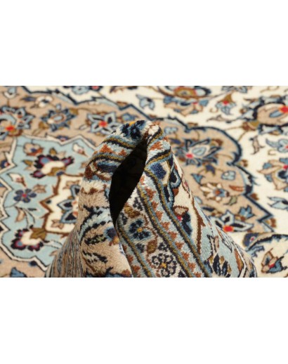 Tappeto Kashan Persia azzurro grigio 198x305