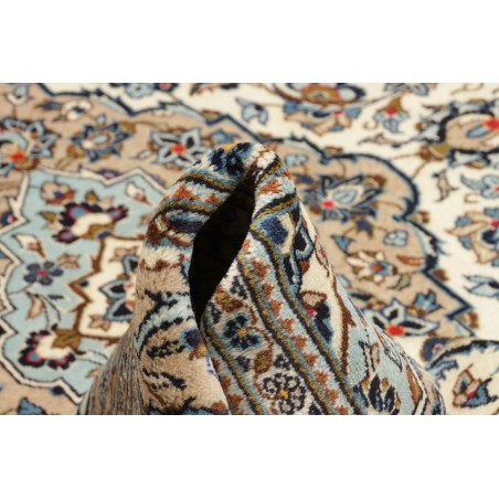 Tappeto Kashan Persia azzurro grigio 198x305