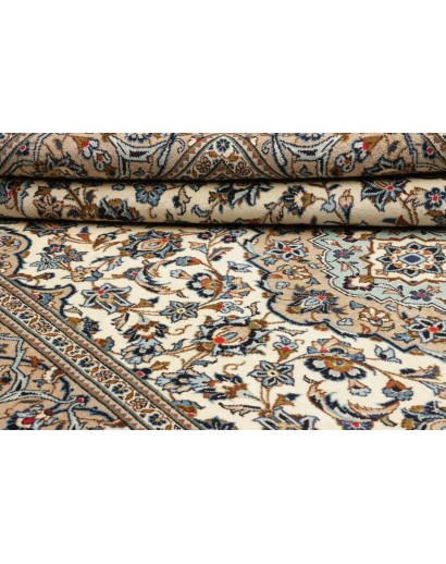 Tappeto Kashan Persia azzurro grigio 198x305