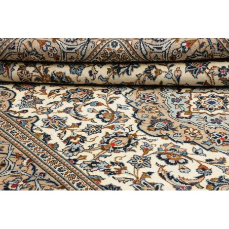 Tappeto Kashan Persia azzurro grigio 198x305