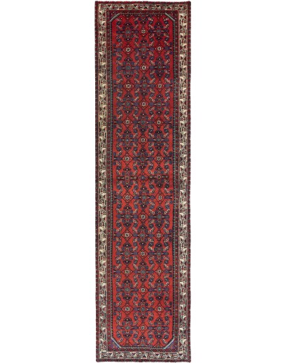 Tappeto Hamadan Persia grigio beige 108x415