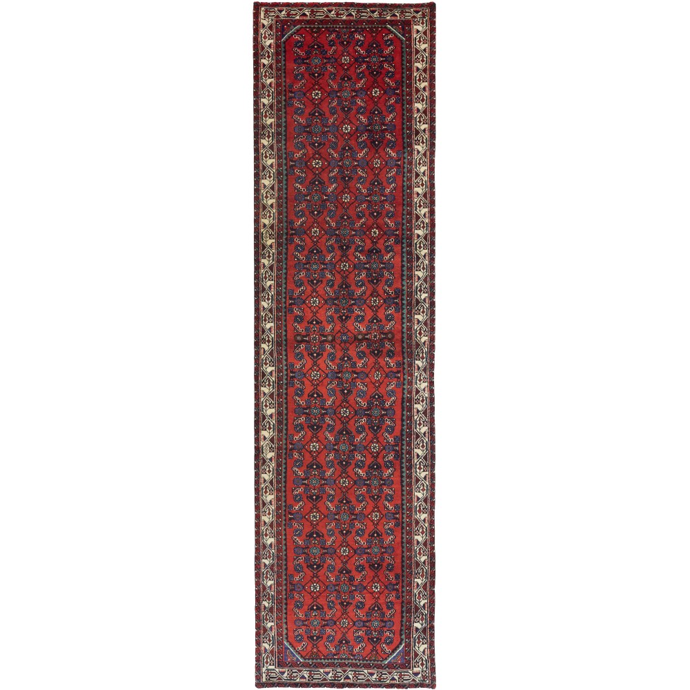 Tappeto Hamadan Persia grigio beige 108x415 Tappeto Hamadan Persia grigio beige 108x415