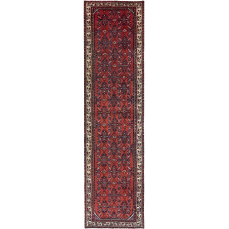 Tappeto Hamadan Persia grigio beige 108x415