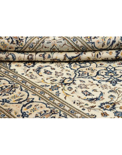 Tappeto Kashan Persia bianco grigio 193x308