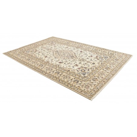Tappeto Kashan Persia bianco marrone 201x303
