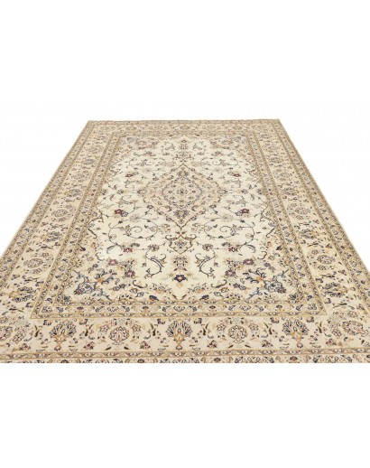 Tappeto Kashan Persia bianco marrone 201x303