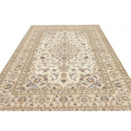 Tappeto Kashan Persia bianco marrone 201x303