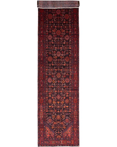 Tappeto Hamadan Persia grigio marrone 116x516