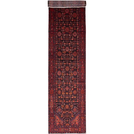 Tappeto Hamadan Persia grigio marrone 116x516