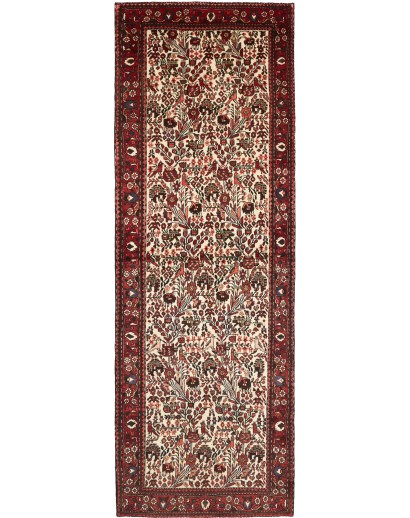 Tappeto Hamadan Persia grigio giallo 115x343