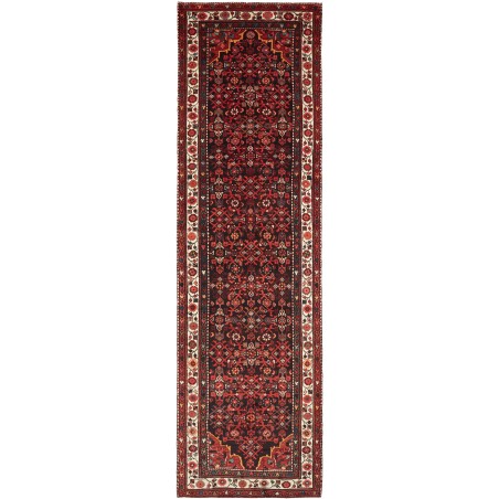 Tappeto Hamadan Persia grigio marrone 108x387