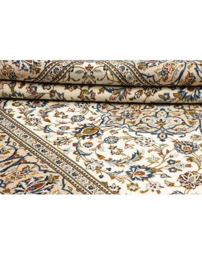 Tappeto Kashan Persia beige grigio 192x285