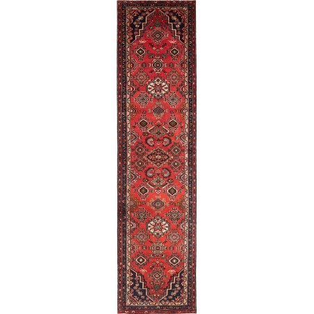 Tappeto Hamadan Persia marrone grigio 103x425