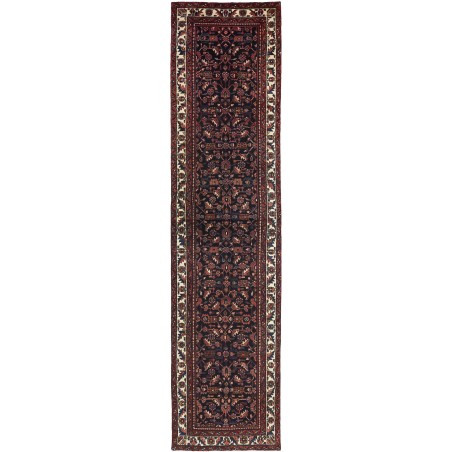 Tappeto Hamadan Persia grigio marrone 95x415