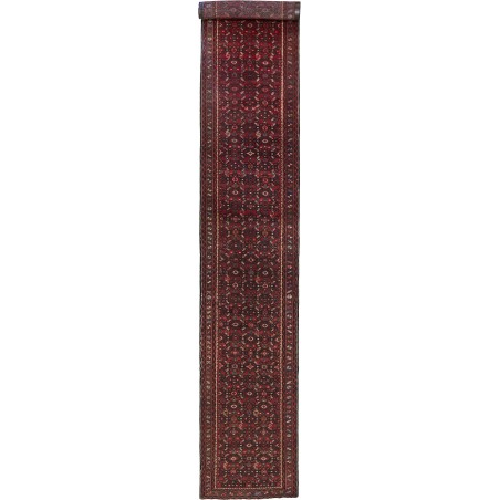 Tappeto Hamadan Persia grigio marrone 76x500