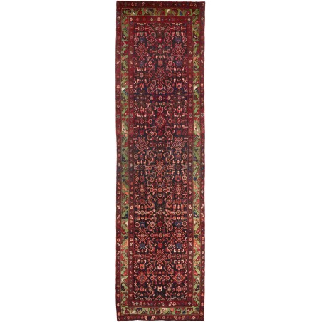 Tappeto Hamadan Persia marrone arancione 115x426