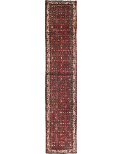 Tappeto Hamadan Persia marrone giallo 80x405