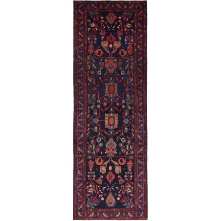 Tappeto Hamadan Persia grigio rosso 117x360
