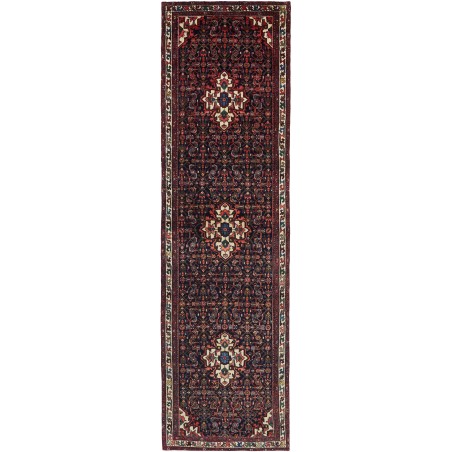 Tappeto Hamadan Persia grigio marrone 108x407