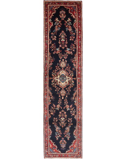 Tappeto Hamadan Persia arancione marrone 96x410