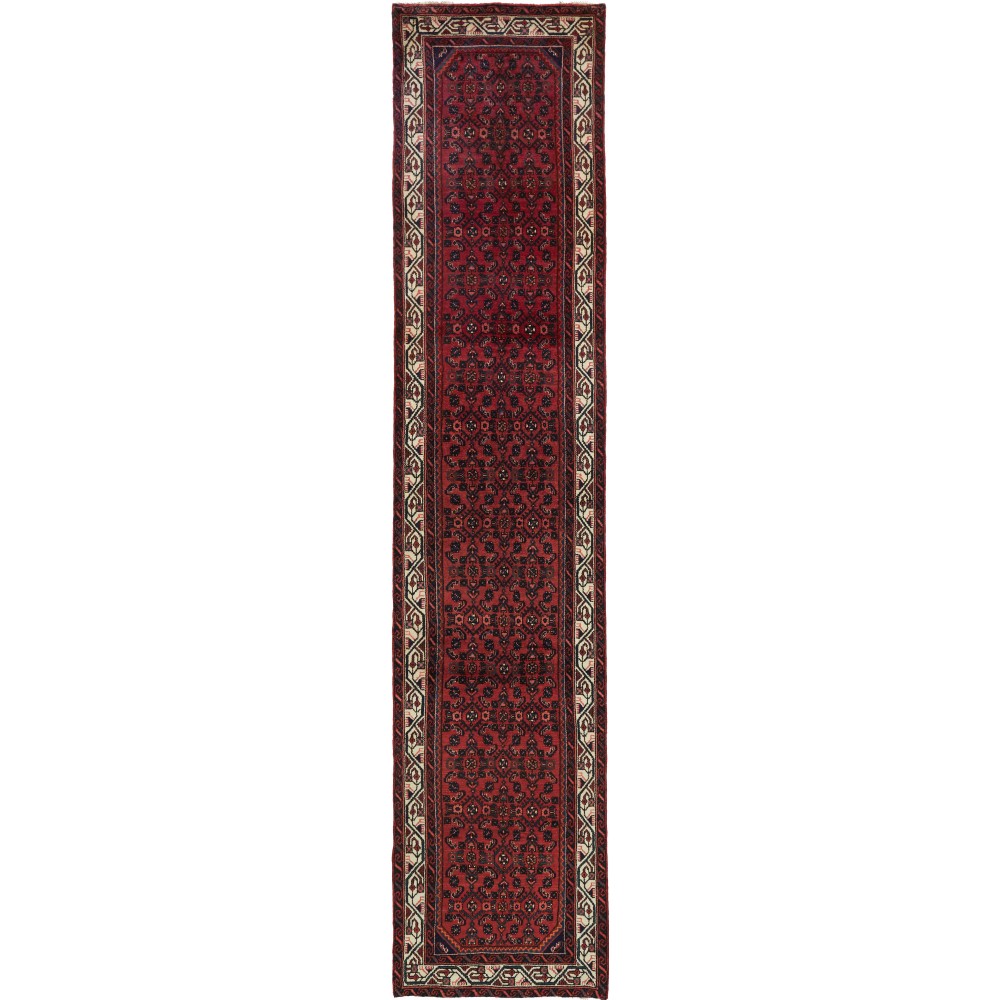 Tappeto Hamadan Persia grigio beige 83x400 Tappeto Hamadan Persia grigio beige 83x400