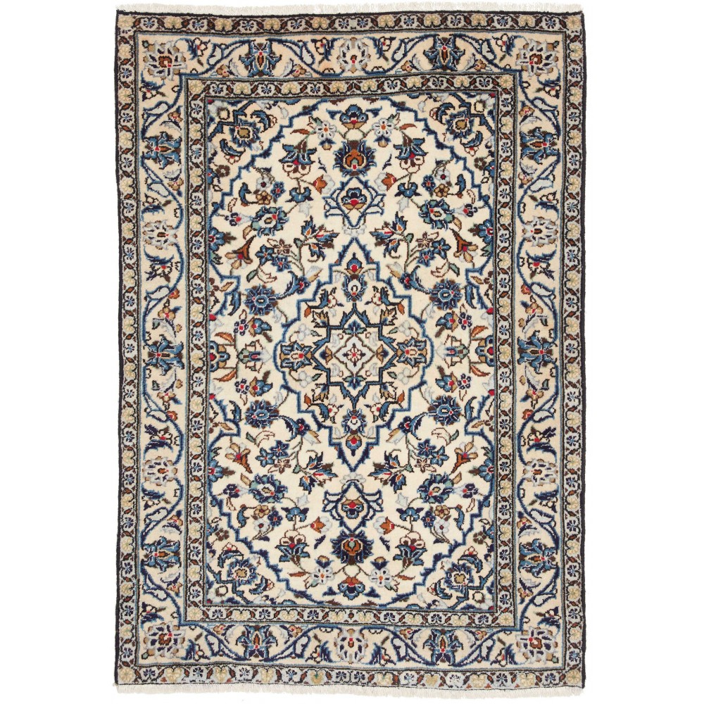 Tappeto Kashan Fine Persia beige verde 100x144 Tappeto Kashan Fine Persia beige verde 100x144