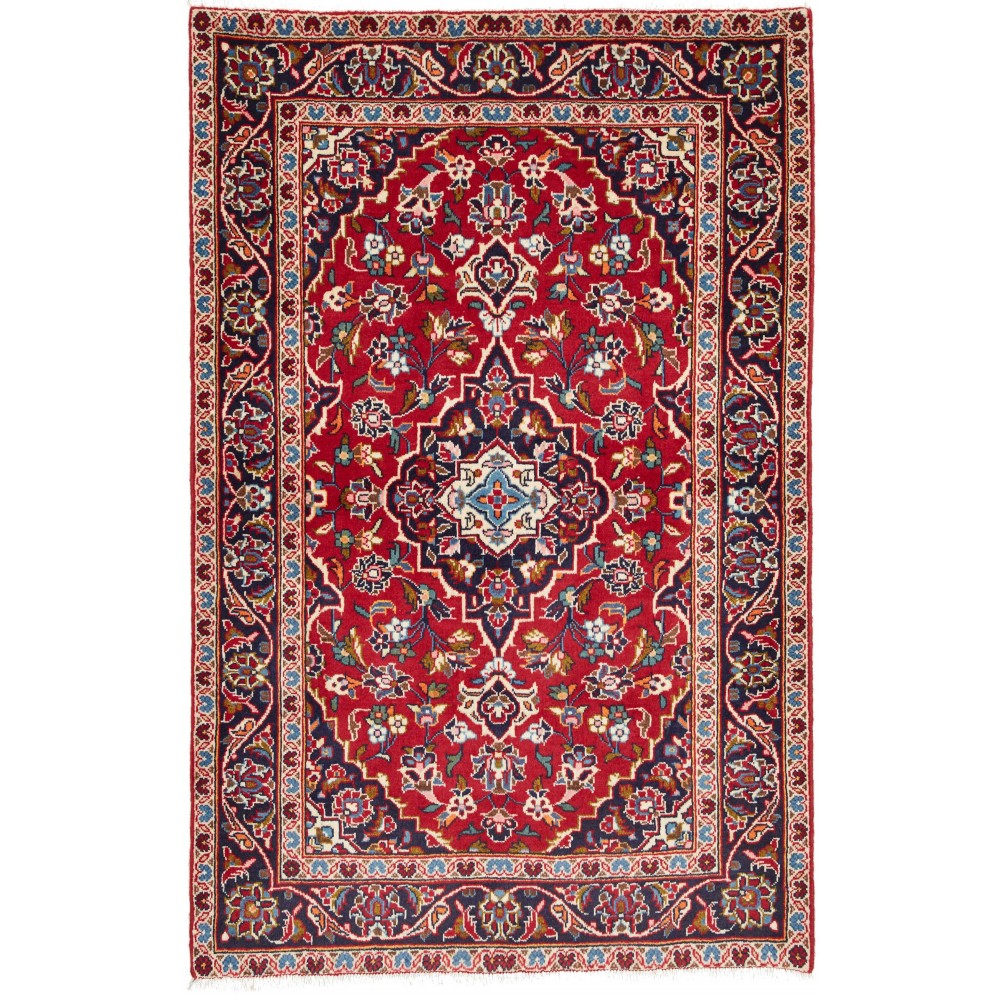 Tappeto Kashan Fine Persia marrone giallo 98x148 Tappeto Kashan Fine Persia marrone giallo 98x148