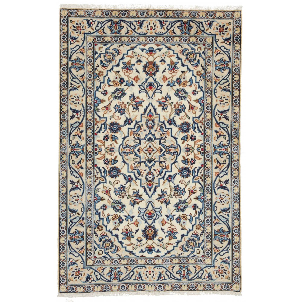 Tappeto Kashan Fine Persia beige grigio 98x150 Tappeto Kashan Fine Persia beige grigio 98x150