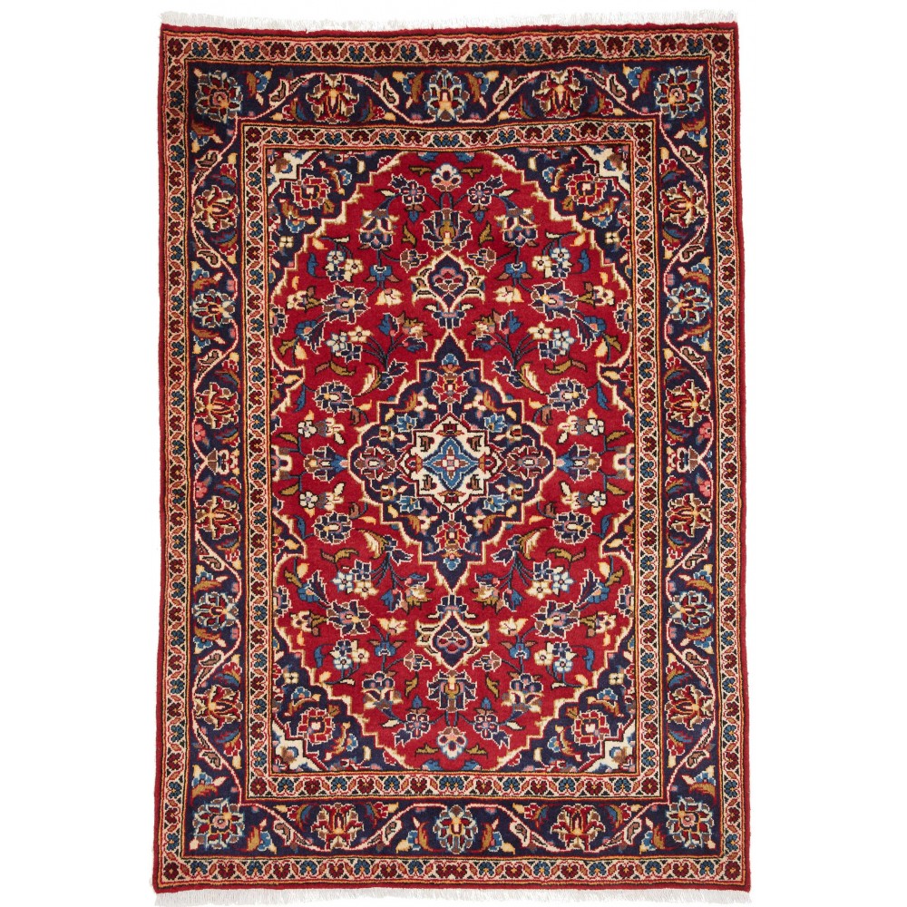 Tappeto Kashan Fine Persia marrone giallo 99x145 Tappeto Kashan Fine Persia marrone giallo 99x145
