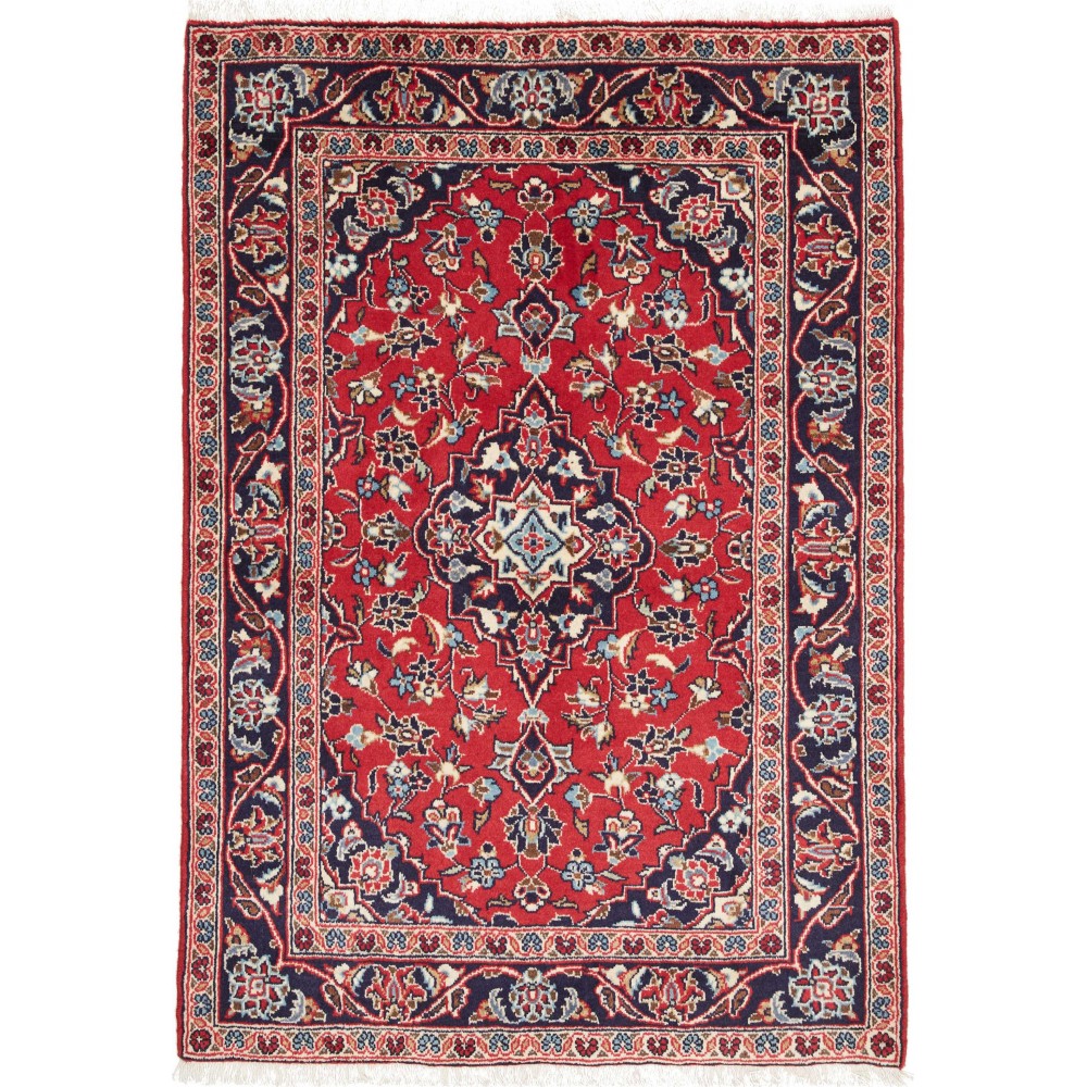 Tappeto Kashan Fine Persia rosso grigio 97x146 Tappeto Kashan Fine Persia rosso grigio 97x146