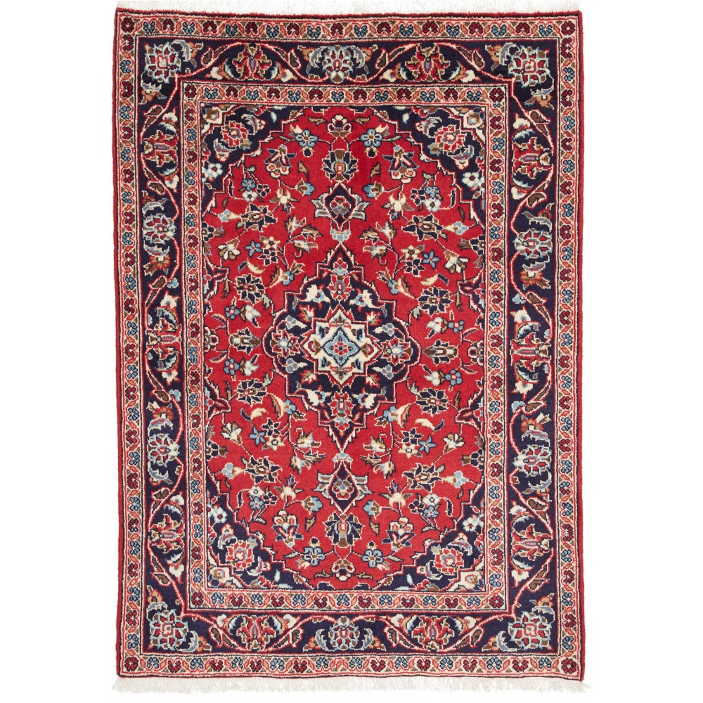 Tappeto Kashan Fine Persia rosso grigio 100x143 Tappeto Kashan Fine Persia rosso grigio 100x143