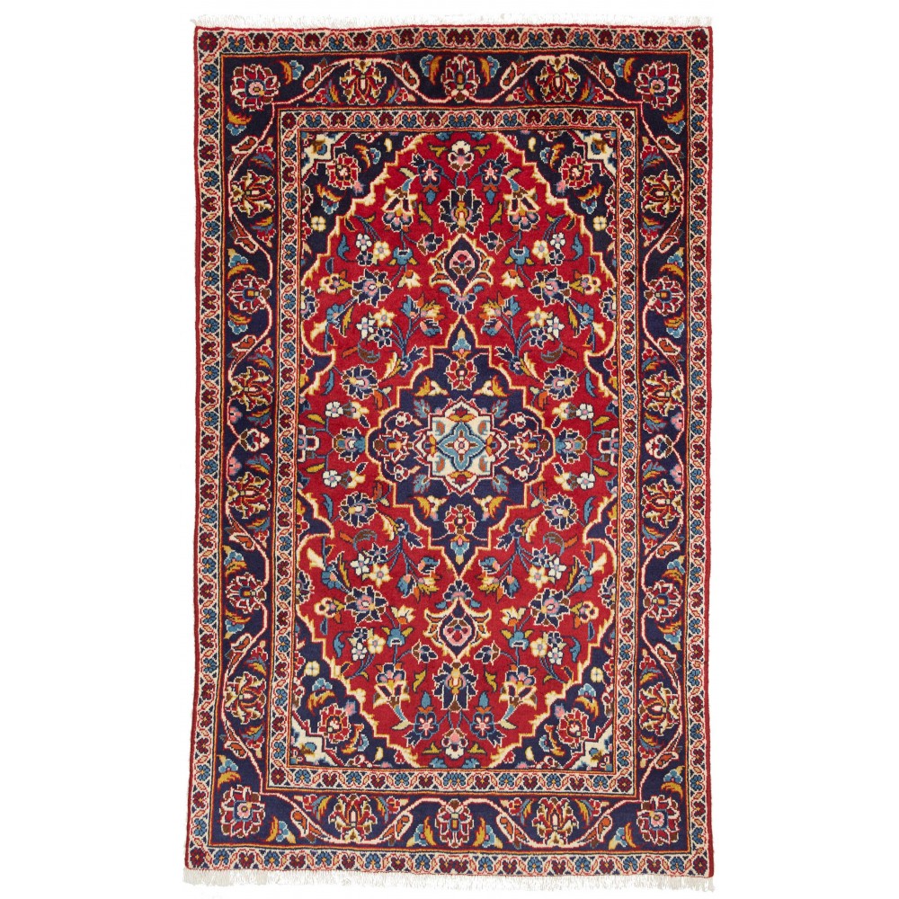 Tappeto Kashan Fine Persia marrone grigio 94x153 Tappeto Kashan Fine Persia marrone grigio 94x153