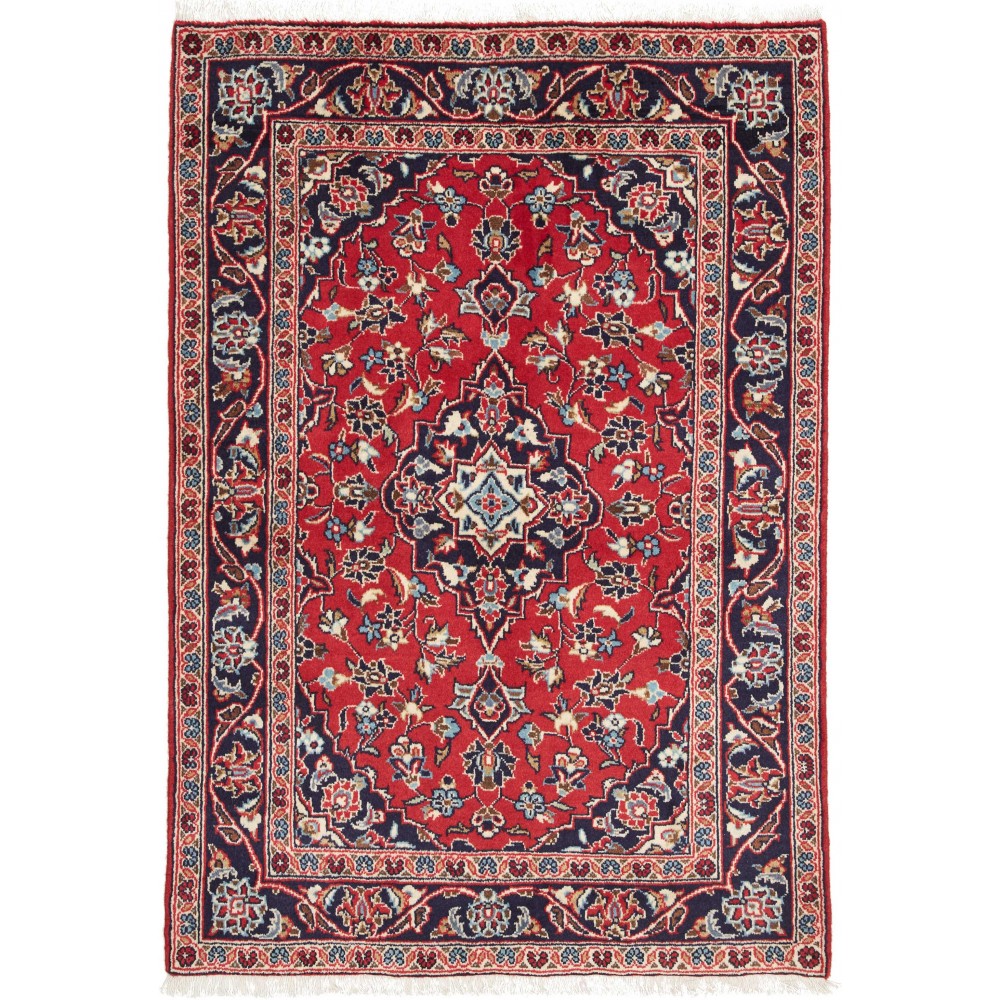Tappeto Kashan Fine Persia marrone bianco 96x144 Tappeto Kashan Fine Persia marrone bianco 96x144
