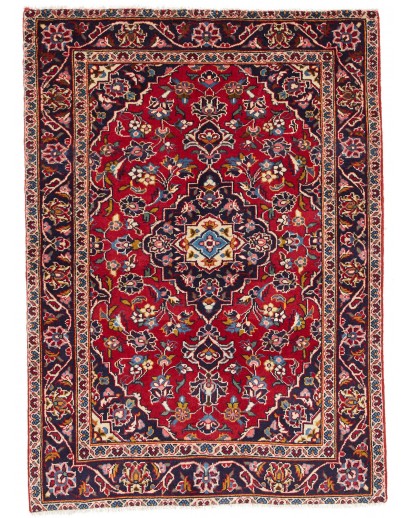 Tappeto Kashan Fine Persia marrone giallo 94x134