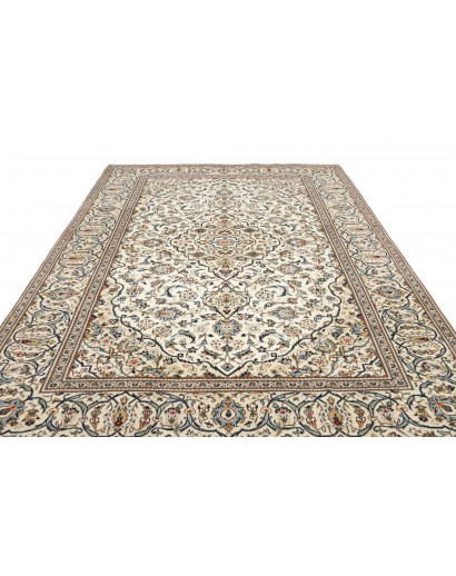 Tappeto Kashan Persia bianco grigio 247x353