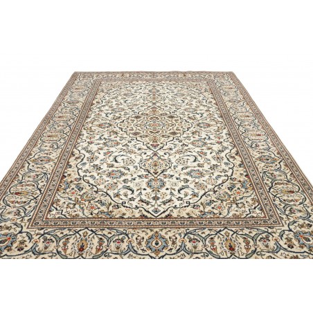Tappeto Kashan Persia bianco grigio 247x353