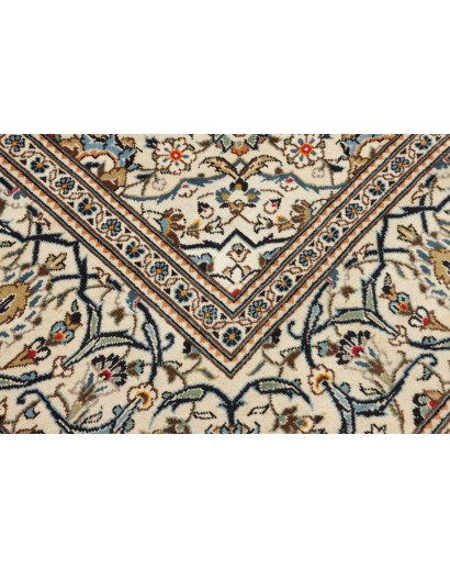 Tappeto Kashan Persia bianco grigio 247x353