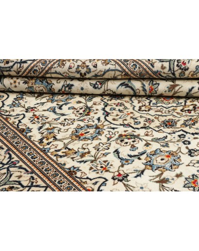 Tappeto Kashan Persia bianco grigio 247x353