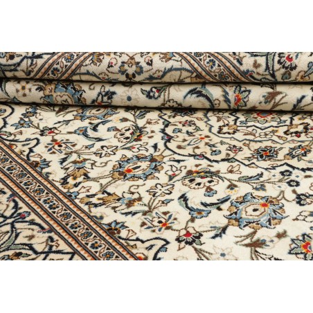 Tappeto Kashan Persia bianco grigio 247x353
