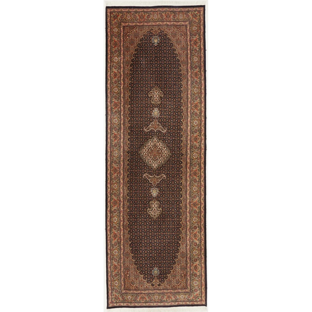 Tappeto Tabriz 50 Raj Mahi Persia verde blu 85x252 Tappeto Tabriz 50 Raj Mahi Persia verde blu 85x252