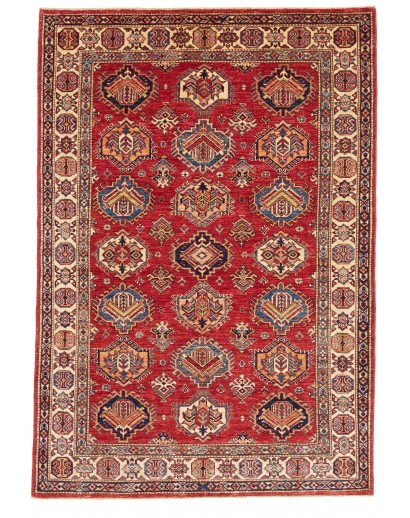 Tappeto Kazak Fine Pakistan marrone grigio 143x205