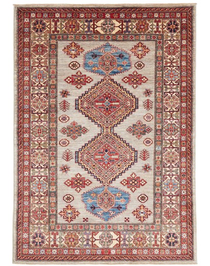 Tappeto Kazak Fine Pakistan marrone azzurro 149x207