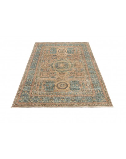 Tappeto Mamlouk Pakistan marrone azzurro 122x183