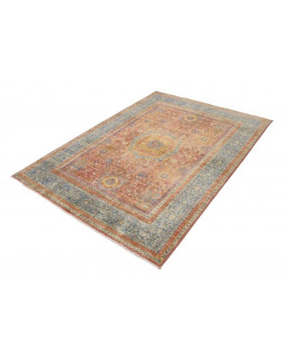 Tappeto Mamlouk Pakistan marrone azzurro 151x206